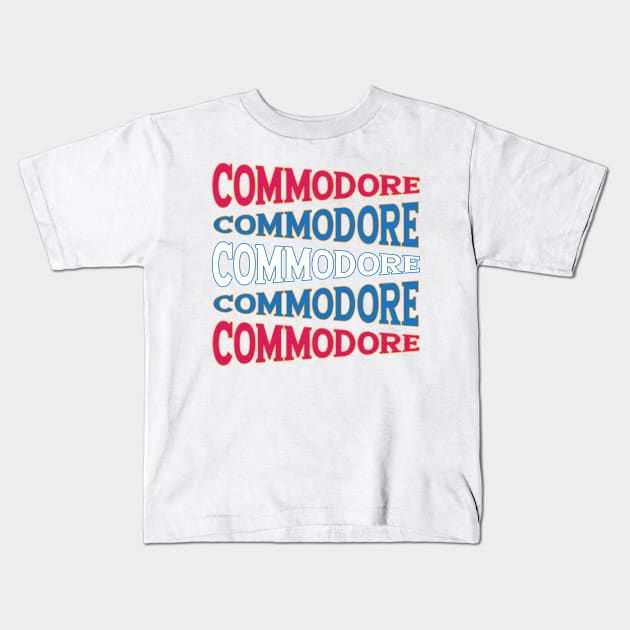 TEXT ART USA COMMODORE Kids T-Shirt by LAVA-ROMA-NOVA